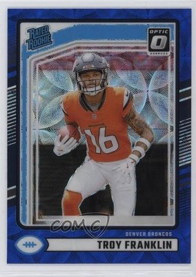 2024 Donruss Rated Optic Preview Blue Scope Prizm Troy Franklin Rookie RC 6a7