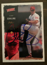 CURT SCHILLING 1993 PHILADELPHIA PHILLIES SIGNED AUTOGRAPHED VICTORY CARD