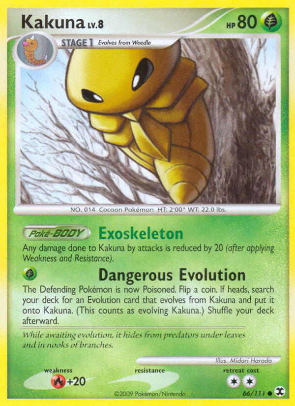 Kakuna 66/111 Common Rising Rivals Pokemon Moderately Played