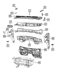 Genuine Mopar A Pillar Baffle 68293692AA