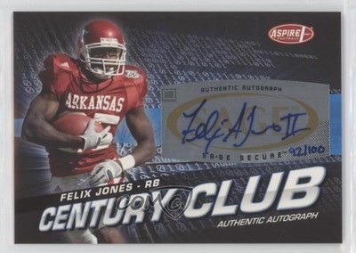 2008 SAGE Aspire Century Club 92/100 Felix Jones #ACC-13 Rookie Auto RC 0tl3