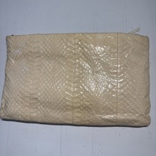 Vintage 1970s/1980s CADAZ Genuine Python Snakeskin Envelope Clutch Bag