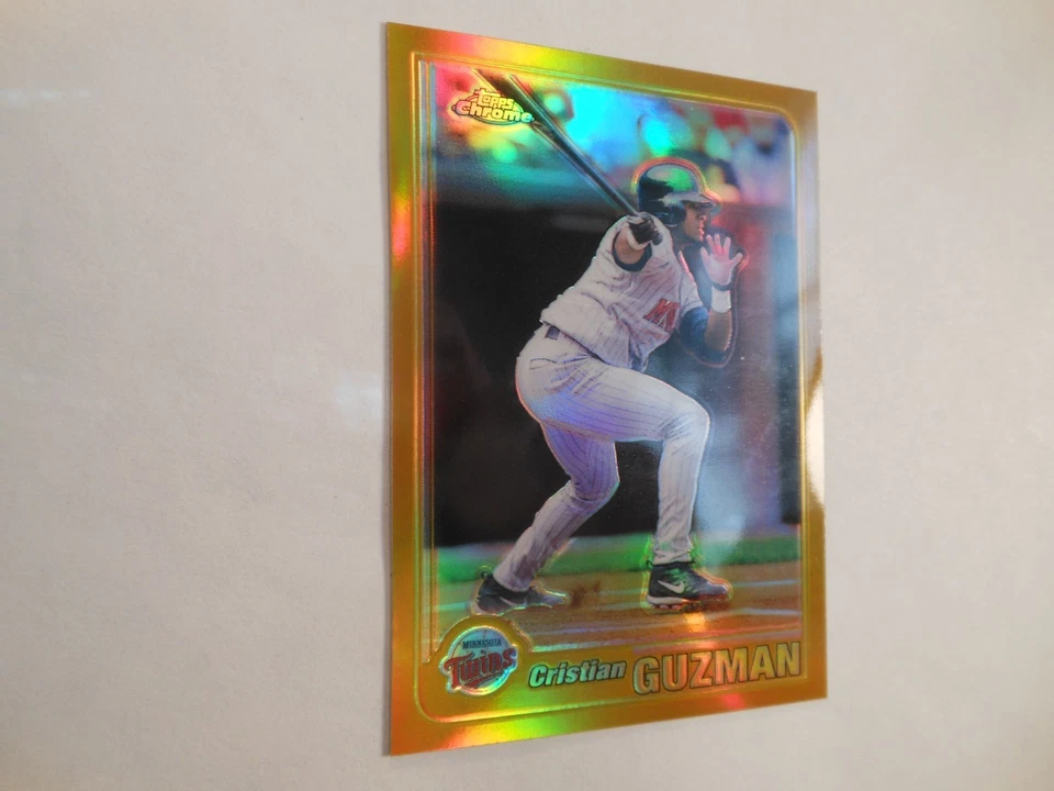 Refractor retrofractor cromado Topps 2001 - Cristian Guzmán #566 gemelos Foto 3 de 4