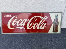 Vintage Original Clean Coca-Cola COKE Arrow Sign METAL Horizontal