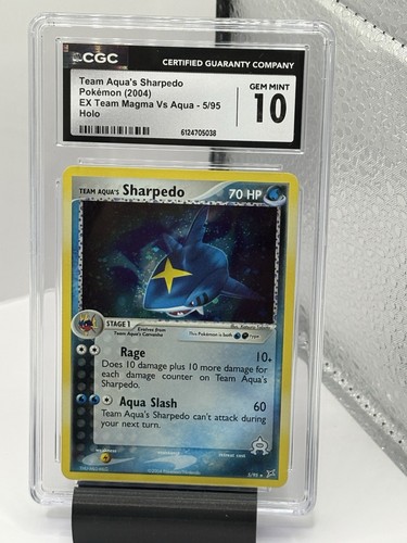 Team Aqua's Sharpedo graded CGC 10 for sale on eBay