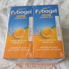 2 x 30 Sachets Orange Fybogel Fibre Drink - 60 Sachets in Total - SEALED