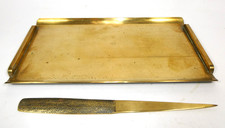 Art D&eacute;co Schreibtischset Brief&ouml;ffner Bronze A-10