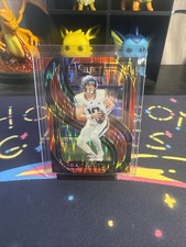 2024 Panini Select - Premier Level Bo Nix #117 Black & Red Shock Prizm (RC) /249