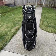 Callaway Golf Cart Bag 14 Way Black Gray Multi Pocket Carry Outdoor Summer