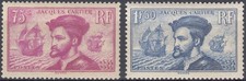 1934 centenaire arrivée Cartier Y&T 296 297 neufs** MNH regommés ? cote 310€