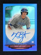 2013 Bowman Draft Chrome Prospect Blue Refractor 20/99 Kris Bryant Auto 3j7