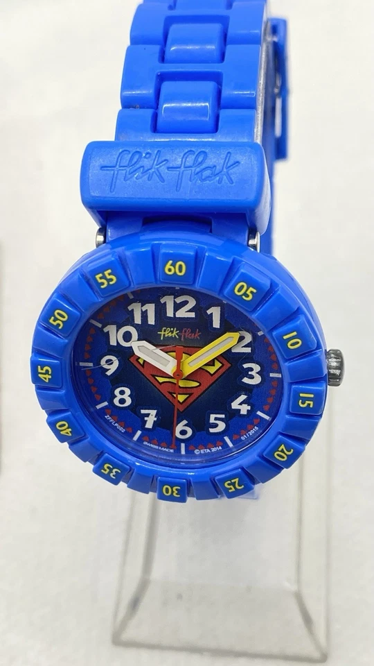 3 Смешанные цвета заполнить Flak на образец Kids обучения часы.34 мм все работы SWISS MADE - Изображение 4 из 4