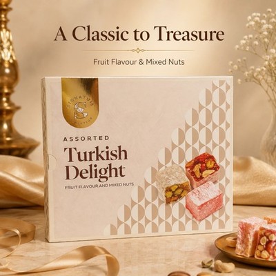 Traditional Turkish Delight Sortiment Obst & gemischte Nuss Sammlung