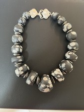 Stephen Dweck Sterling Silver Obsedian Snowfl...