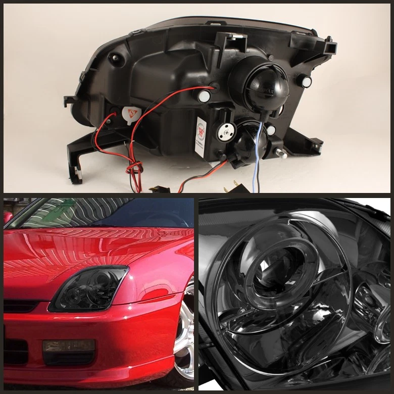 Faros proyectores halo dobles humo Honda Prelude JDM Smoked 1997-2001 Foto 2 de 2