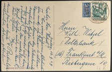 FRANZ&Ouml;SISCHE ZONE WOHNUNGSBAUMARKEN 1949 2bCZV sehr SCH&Ouml;N auf KARTE (G3028c