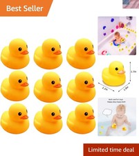 Yellow Rubber Ducks, 10pcs Preschool Bath Toys Bathtub Floating Squeaky Ducki...