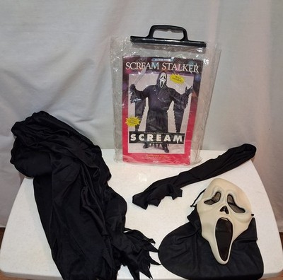 Vtg 1997 Scream Mask Eastern Unlimted Fun World And Oversize Adult Costume