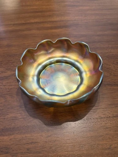 Tiffany #1273 L.C.T. Favrile Art Glass Bowl 7" Antique 20c Louis Comfort Tiffany