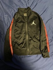 Air Jordan Jumpman Full Zip Long Sleeve Boys Black Jacket Size 5/6 Medium
