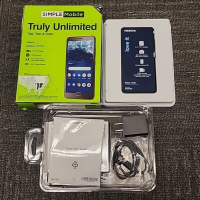 Nokia C100 32GB Storage 3GB RAM 4G LTE N152DL SIMPLE Mobile LOCKED Android 12