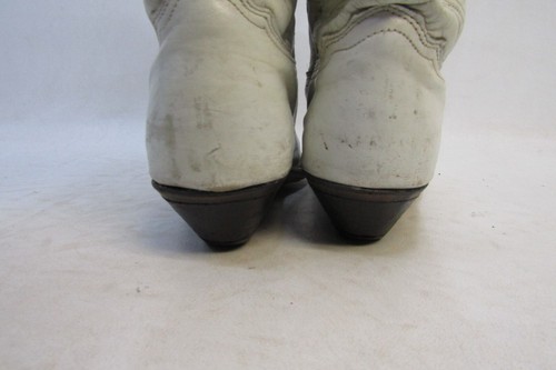 Botas vaqueras vaqueras de cuero blancas para mujer talla 7,5 M - Imagen 8 de 11