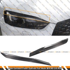 Cubierta de faro de fibra de carbono real párpado ceja para Audi B9 A5 S5 RS5 2017-2024