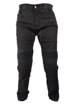 Jeans Moto WINNET En Denim Noir Avec Protections Genoux & Hanches CE - Photo 1/4