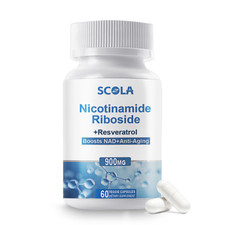 NAD Supplement for Anti Aging, Energy,Focus-Booster-Nicotinamide Riboside 60Pcs