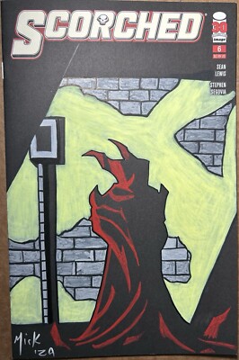The Scorched 6 Spawn Sketch Variant Cover by Mick