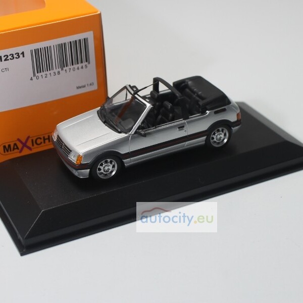 MINICHAMPS PEUGEOT 205 CTI CABRIOLET 1990 SILVER METALLIC 940112331