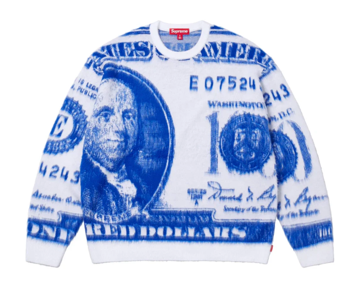 Pull Supreme Money grand blanc SS25 ?
