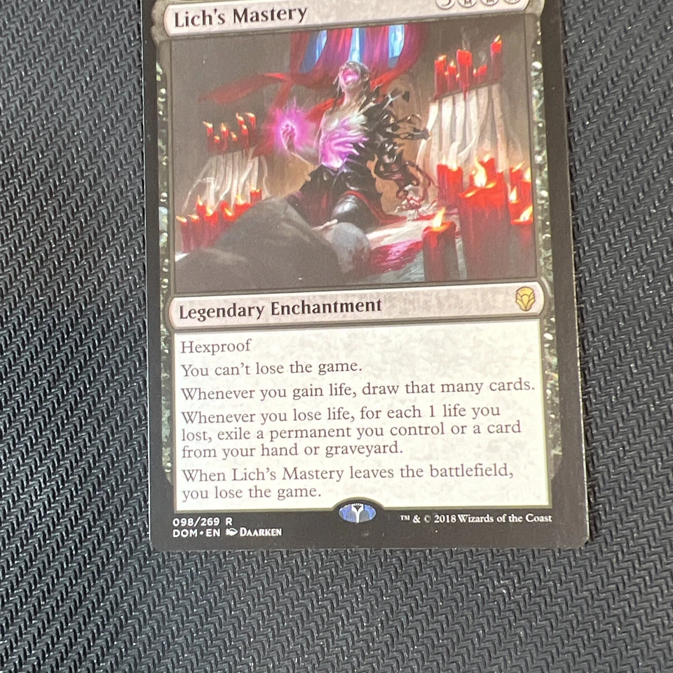 Lich's Mastery Magic The Gathering Mtg Fate Dominaria Card - Image 3 of 4