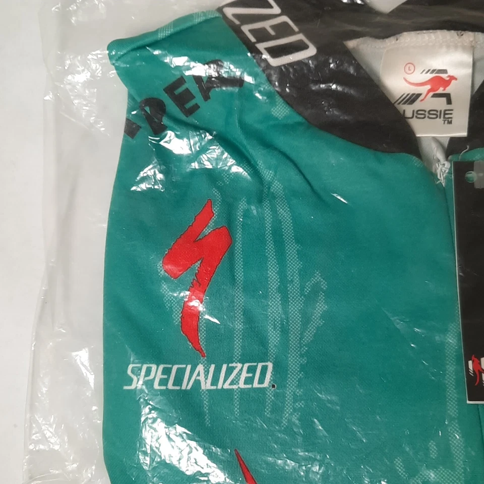 Camiseta deportiva de ciclismo australiana especializada vintage talla grande nueva de colección Foto 3 de 4