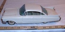 1962 CADILLAC 4DR CAR TIN FRICTION TOY S  E JAPAN IN WHITE