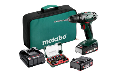 Metabo Akku-Bohrschrauber BS 18 (602207930) 2x 2,0 Ah+Lader + Bit-Satz in Tasche