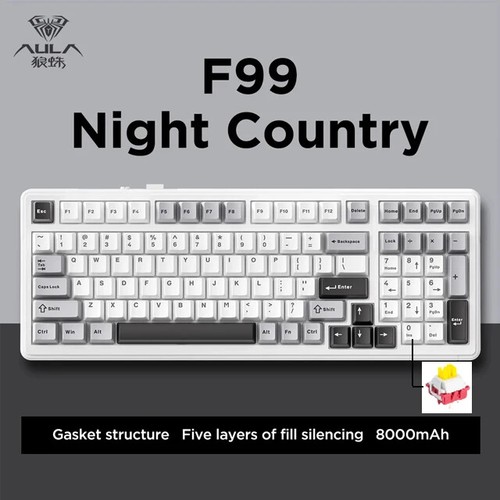 Gaming Mechanical Keyboard Three Mode 2.4g Wireless Bluetooth Wired Hot Swap PBT - Picture 29 of 30
