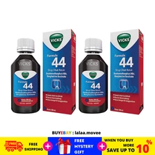 2 X VICKS FORMULA 44 COUGH PHLEGM & CHEST CONGESTION FAST RELIEF 100ml