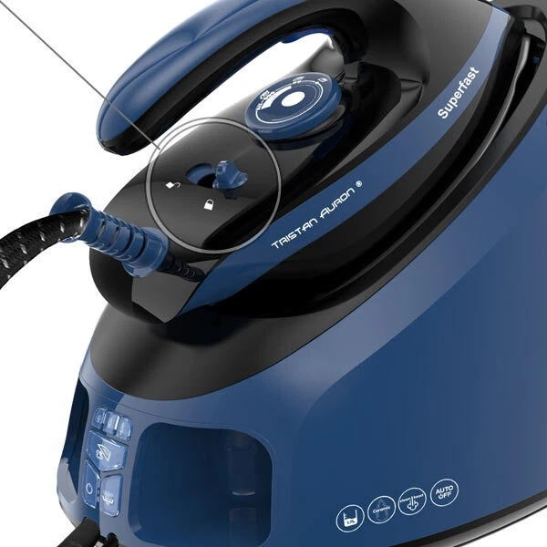 2800 Watt Dampfbügelstation Dampfbügeleisen Bügeleisen blau 6,5 Bar - Bild 3 von 4