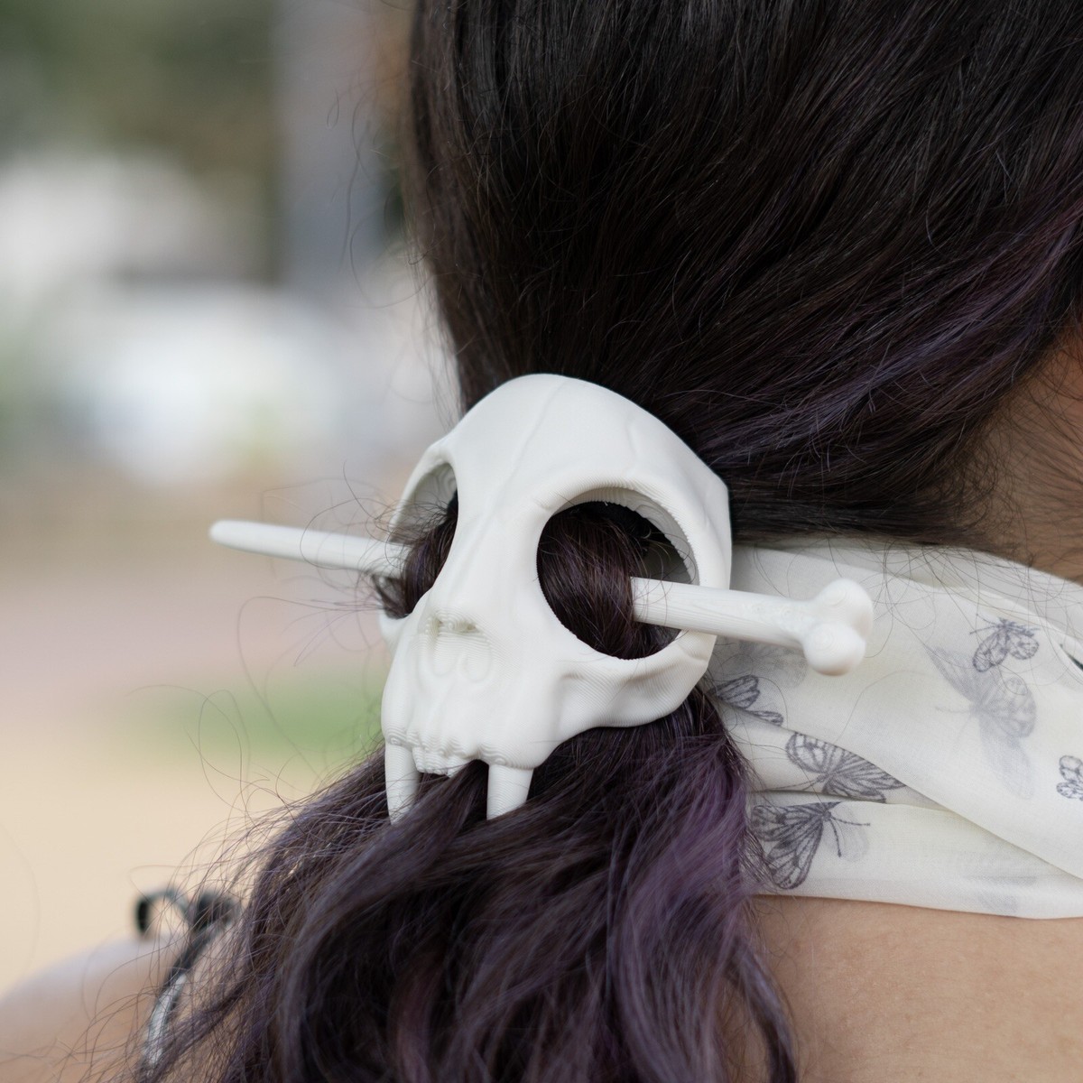 Cat Skull Hair clip | eBay