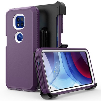 For Motorola Moto G Power Case Heavy Duty Shockproof TPU Belt Clip Holster Cover