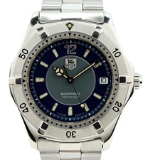 RARE Men's 38mm Tag Heuer Automatic Limited Blue/ Blue Dial SS Watch Ref WK2114!