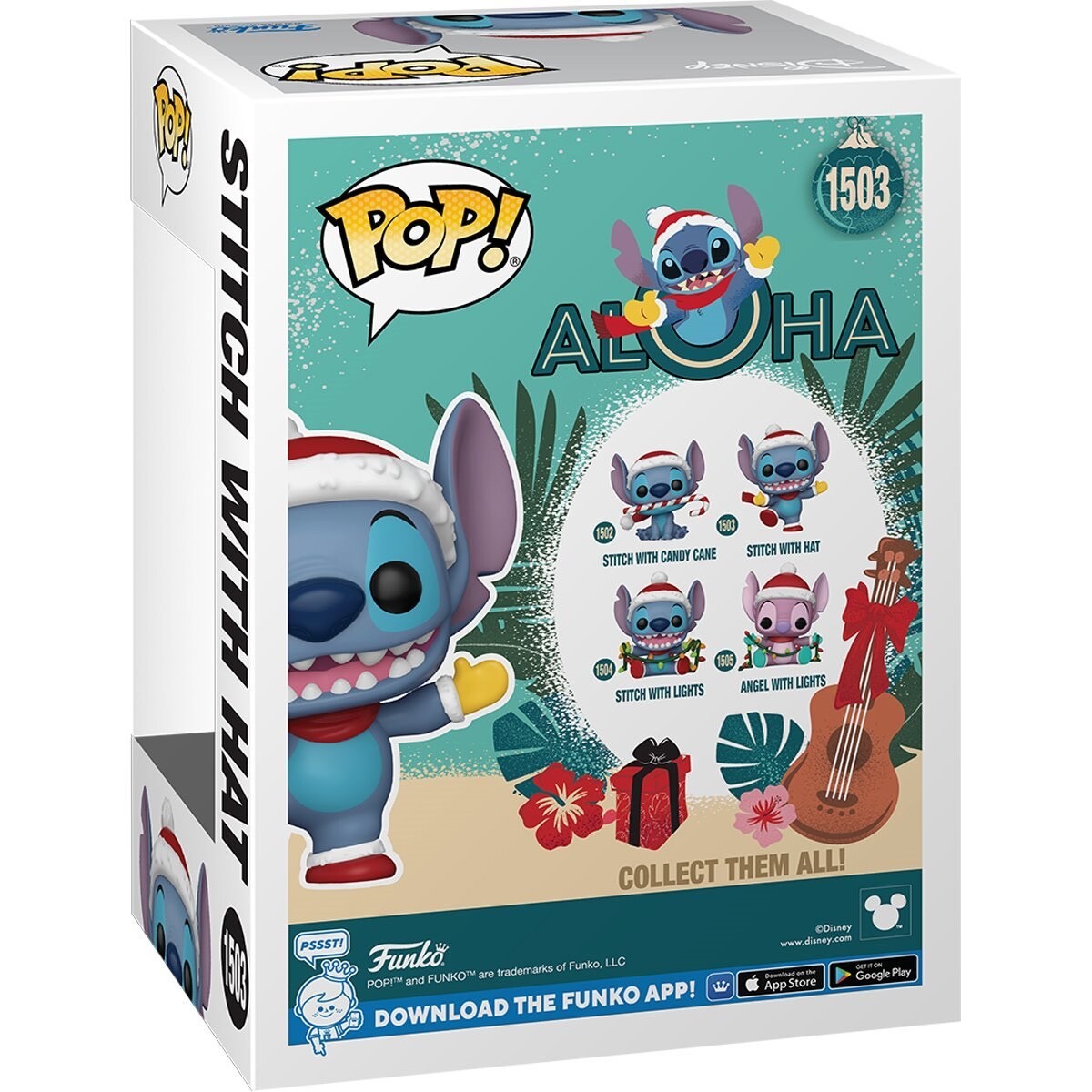Stitch with Hat POP Vinyl Figure #1503 Funko Disney Christmas