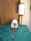 2 Currey & Company Rocher Bronze Electric Wall Light Sconces w/3D Lamp Shades