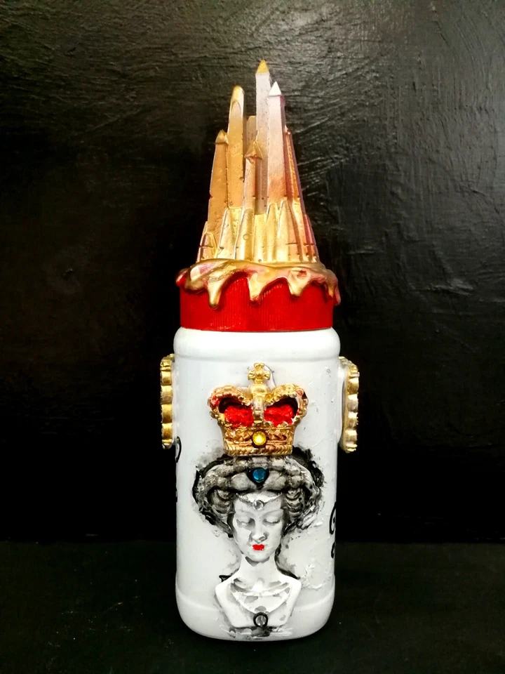 acessórios boneca artista arte carvalho boneco casa princesa coroa castelo rainha - Imagem 4 de 4