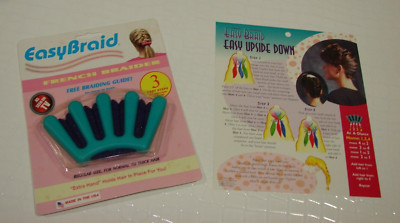 Vtg 1990's EasyBraid FRENCH BRAIDER Easy Braid Tool USA~ unused! REGULAR SIZE
