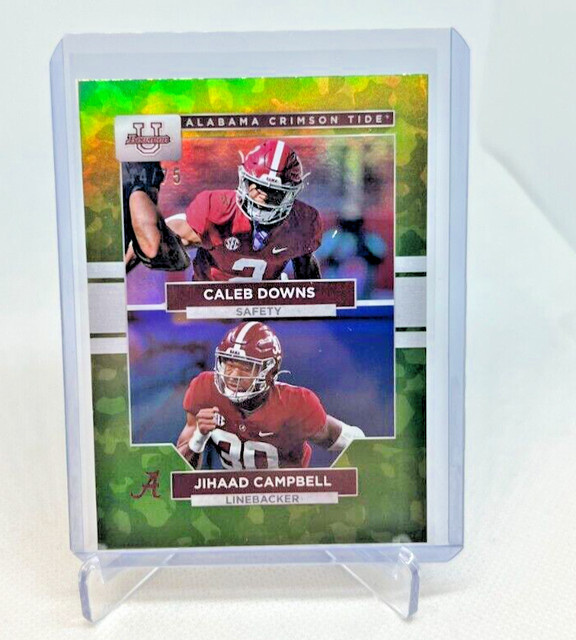 2023 Bowman University Alabama CALEB DOWNS / JIHAAD CAMPBELL RC Camo 44/75 #88