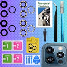 2 Pack for iPhone 12 Pro Max Camera Lens Replacement OEM Original Rear Camera