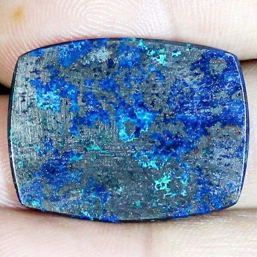 Azurite Gemstone 48.55 Cts Natural Cushion Cabochon Azurite Gems 23x30x4mm BC-55 - Picture 3 of 7