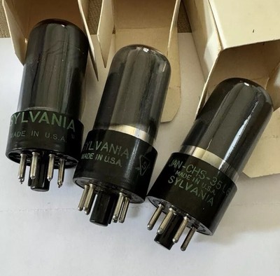 1 NOS Sylvania JAN CHS 35L6GT GRAY GLASS Audio Tubes